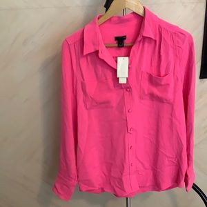 Hot Pink J. Crew Blouse